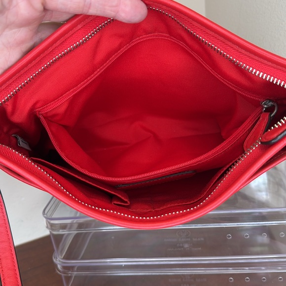 Coach Crossbody Purse, Brown and Red - Picture 9 of 16